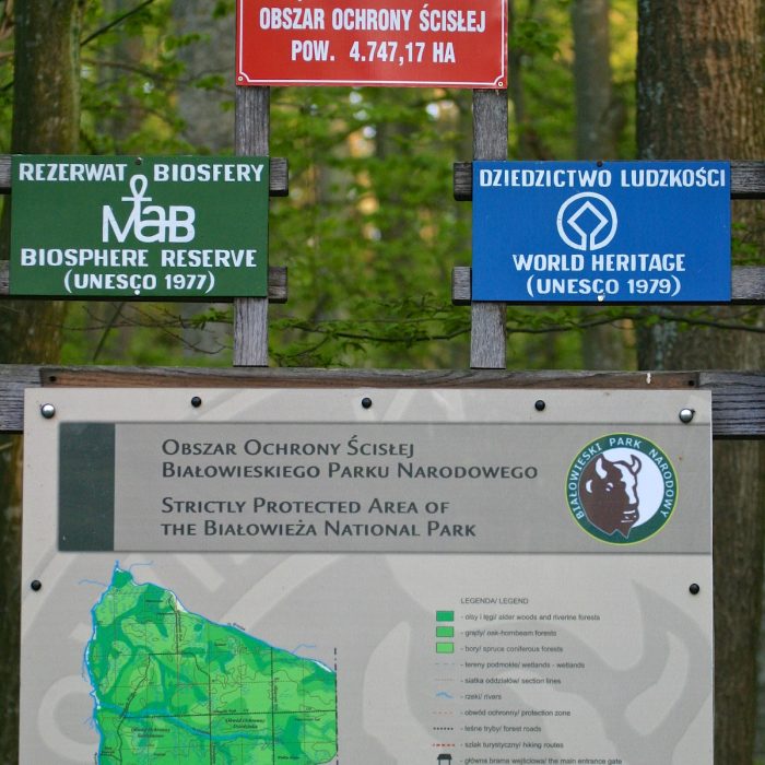 At The Entry To The UNESCO Site Of The Białowieża National Park
