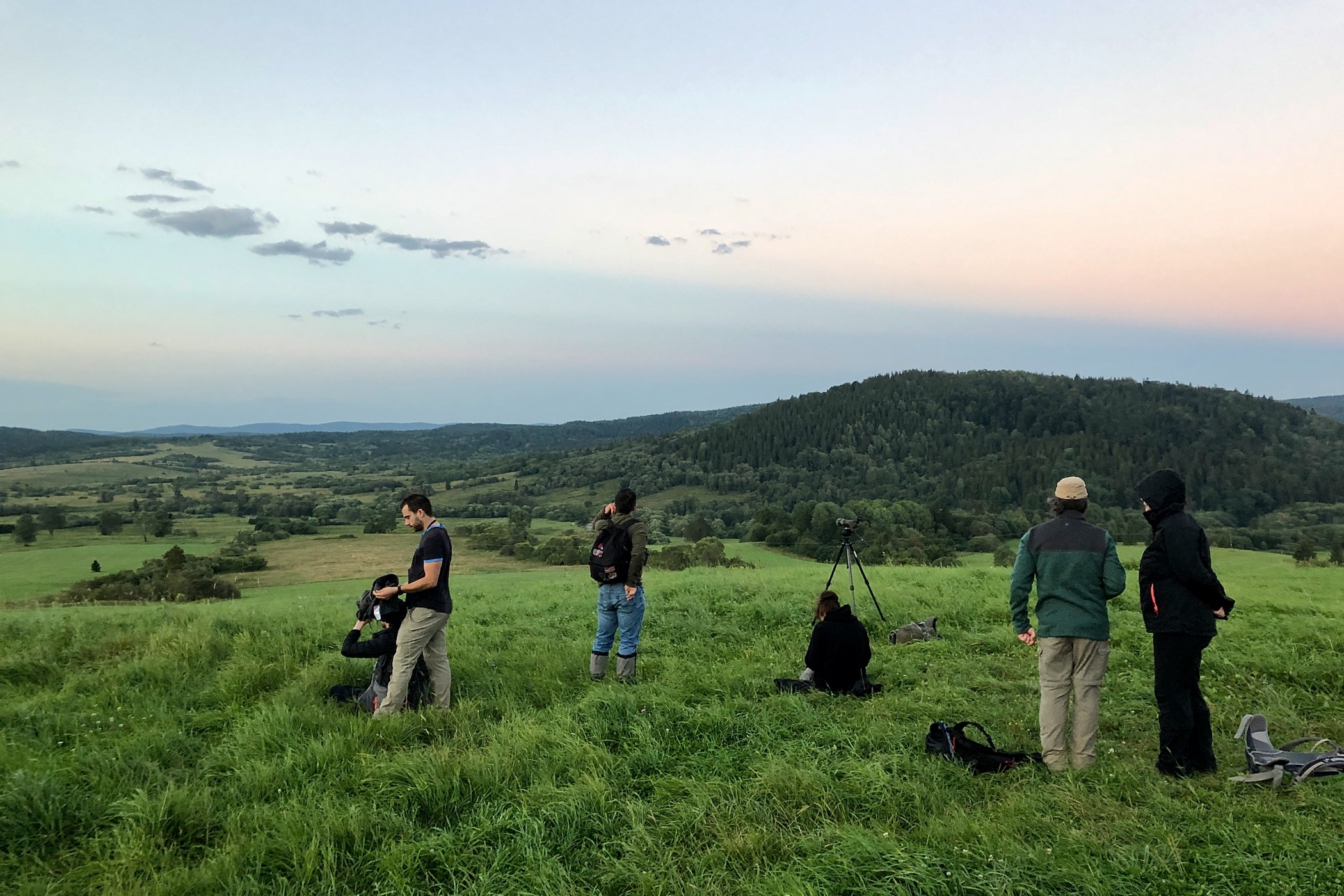 Looking into Ukraine at a vantage point in the Bieszczady Mts.